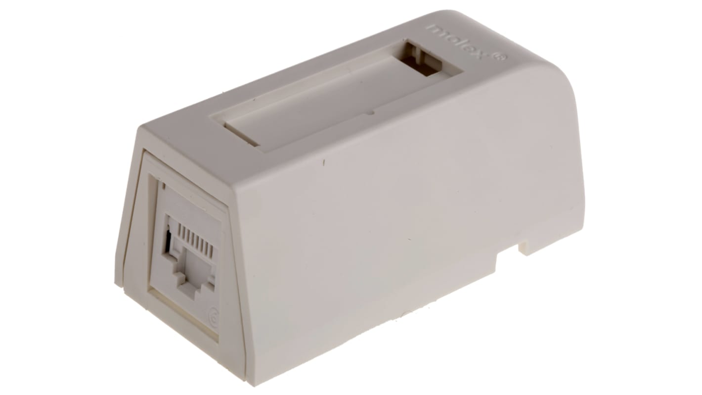 Molex Premise Networks Cat6 1 Way RJ45 Surface Box,With UTP Shield Type