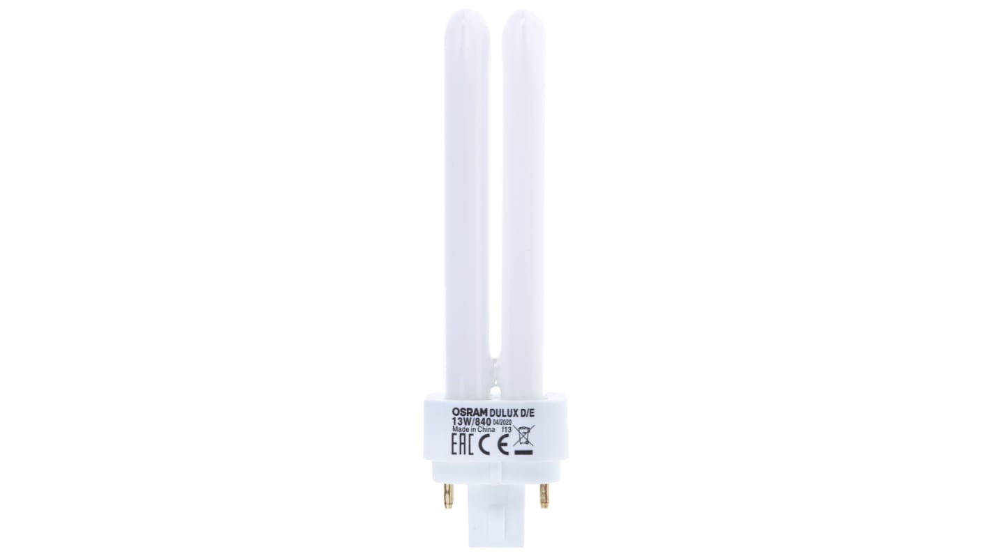 Osram DULUX 4-Rohr Energiesparlampe, 13 W L. 131 mm, Sockel G24q-1 4000K Ø 27mm