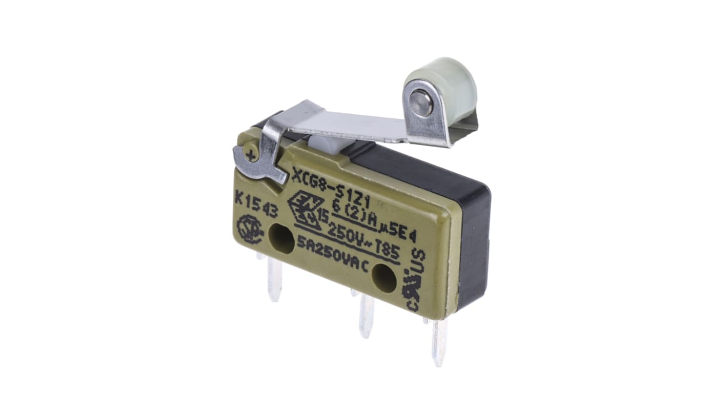 Microinterruttore, Saia-Burgess, SPDT, 6 A a 250 V c.a., IP40, per PCB