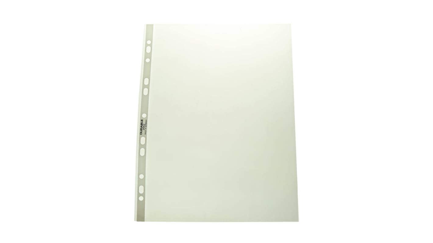 Durable Transparent A4 Punched Pocket