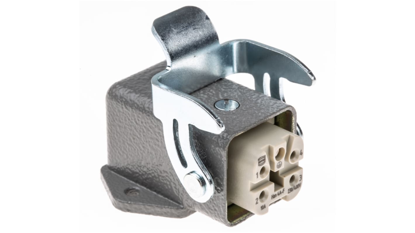 HARTING Panel Kit, 4 + PE Way, 10A, Female, Han A, 230 → 400 V