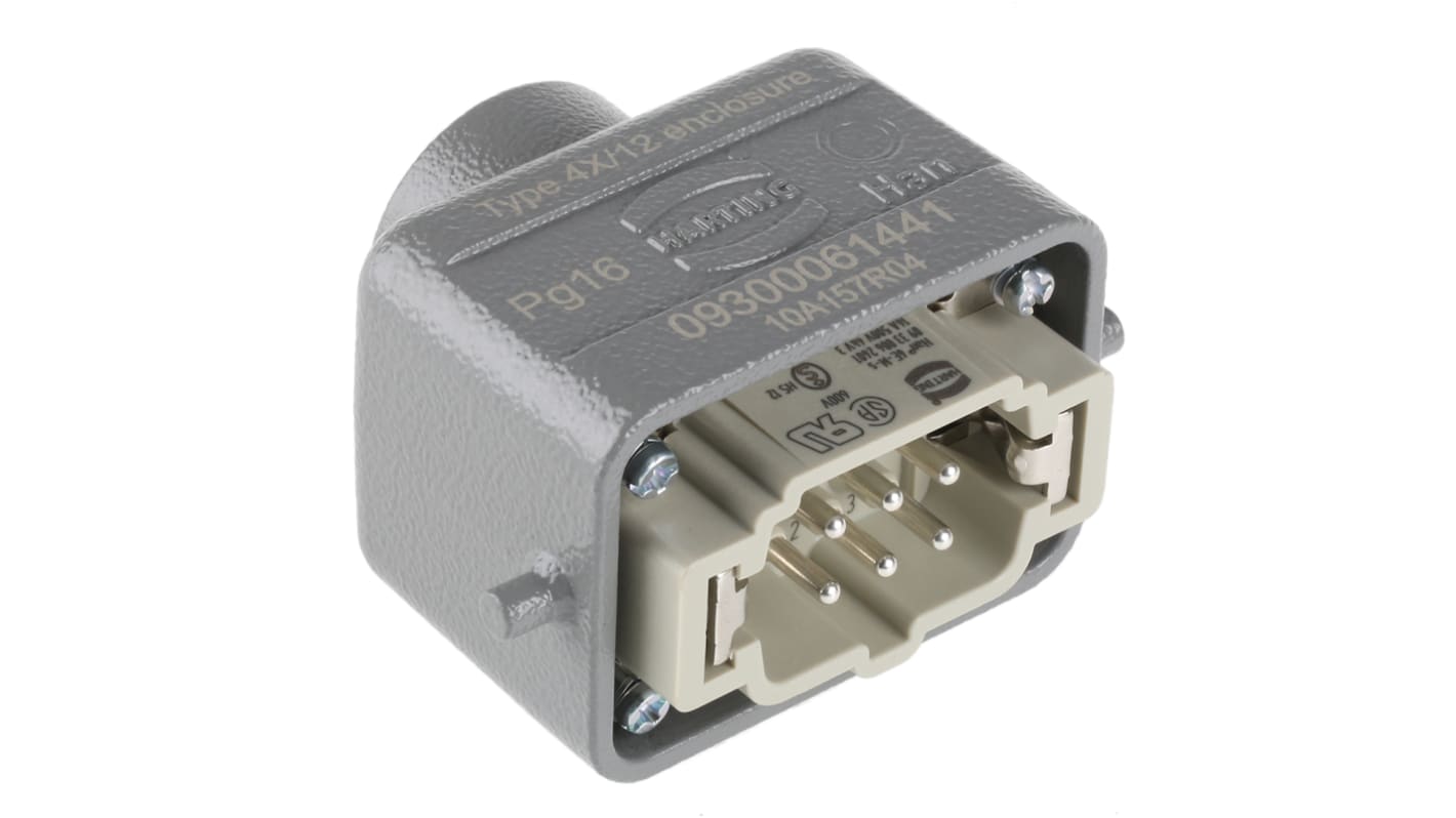Connecteur industriel HARTING série Han E, 6 Contacts , 16A