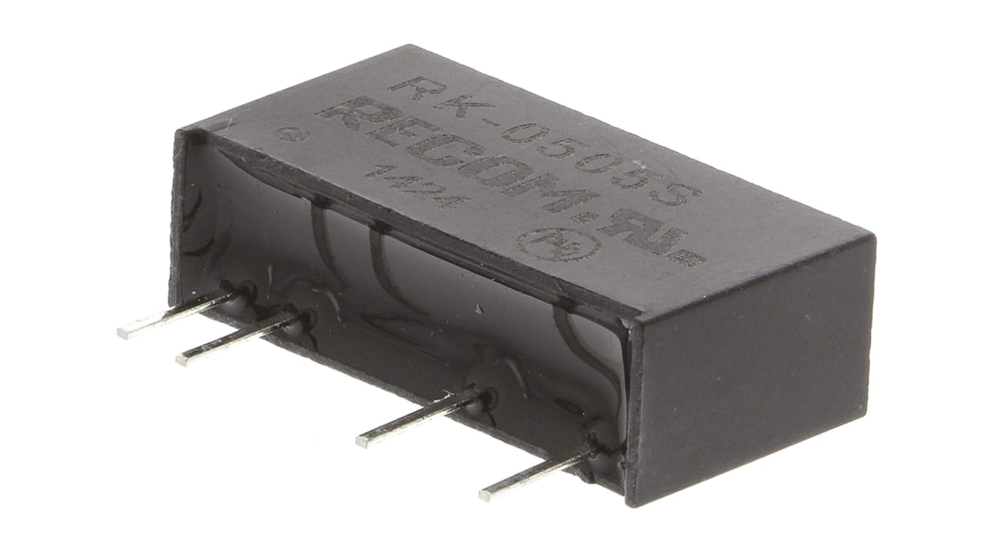 Recom RK DC/DC-Wandler 1W 5 V dc IN, 5V dc OUT / 200mA Durchsteckmontage 3kV dc isoliert