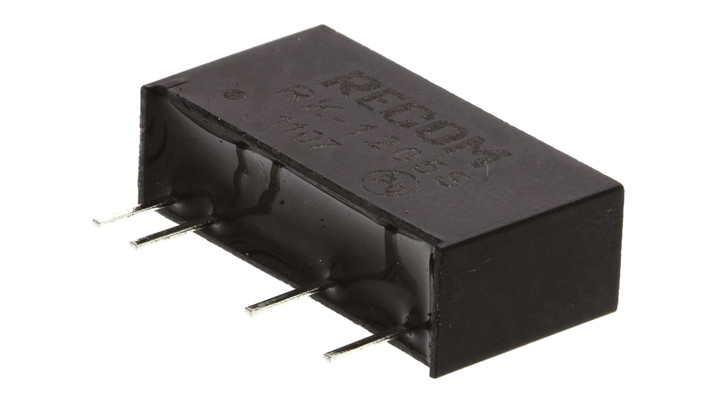 Recom DC-DCコンバータ Vout：5V dc 10.8 → 13.2 V dc, 1W, RK-1205S