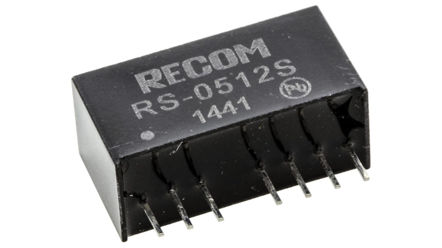 Recom RS DC-DC Converter, 12V dc/ 166mA Output, 4.5 → 9 V dc Input, 2W, Through Hole, +85°C Max Temp -40°C Min