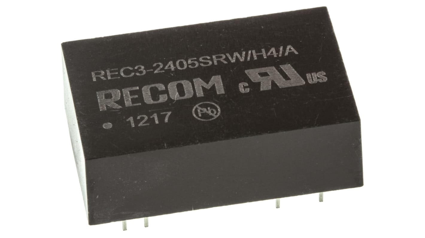 Convertidor dc-dc 3W, Salida 5V dc, 600mA, ±0.4% Sí