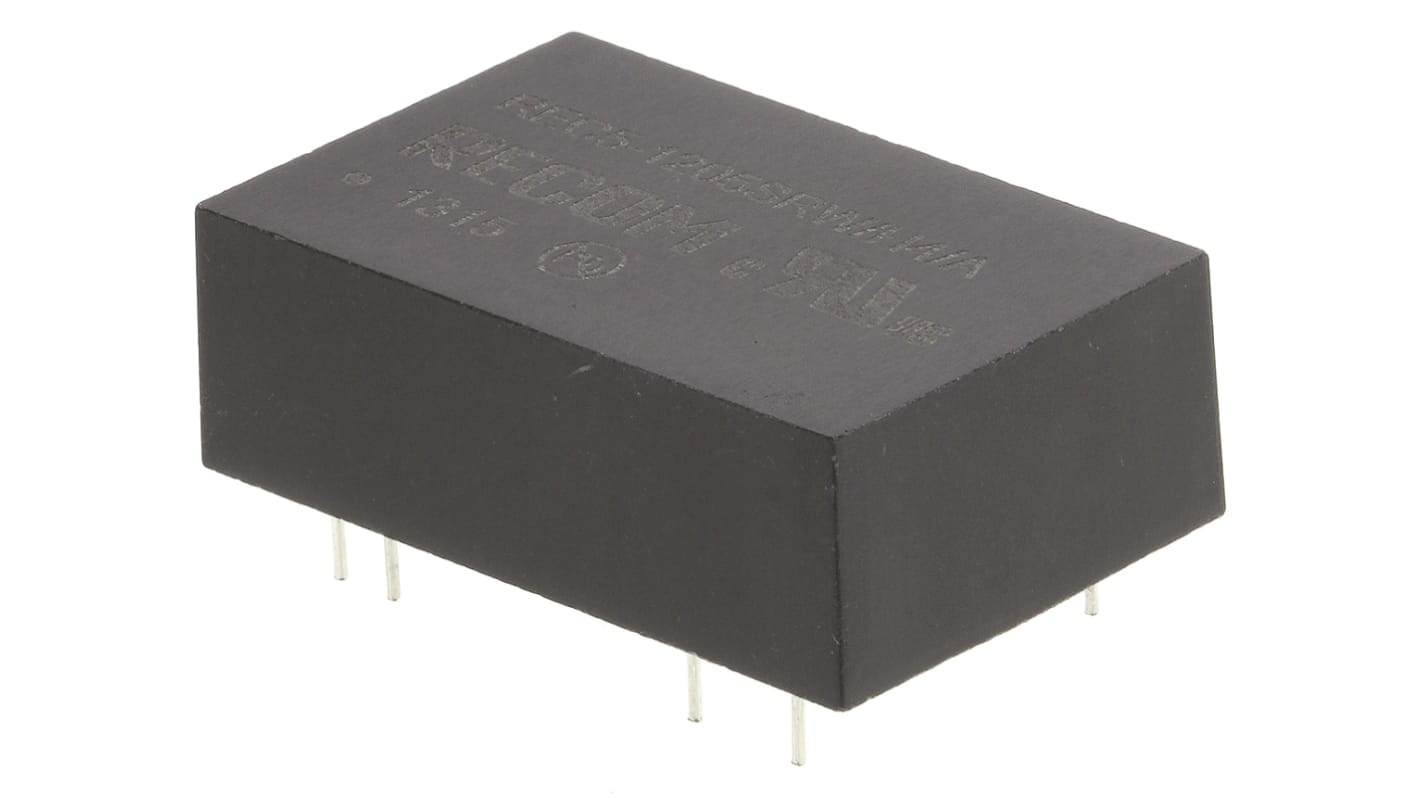 Recom REC5 DC-DC Converter, 5V dc/ 1A Output, 9 → 18 V dc Input, 5W, Through Hole, +75°C Max Temp -25°C Min Temp