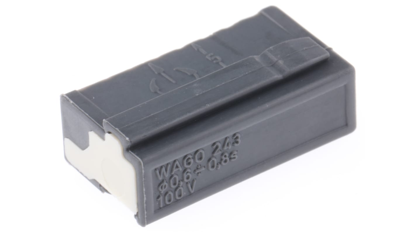 WAGO 243 MICRO PUSH WIRE Series Junction Box Connector, 8-Way, 6A, 22 → 20 AWG Wire, Push In Termination