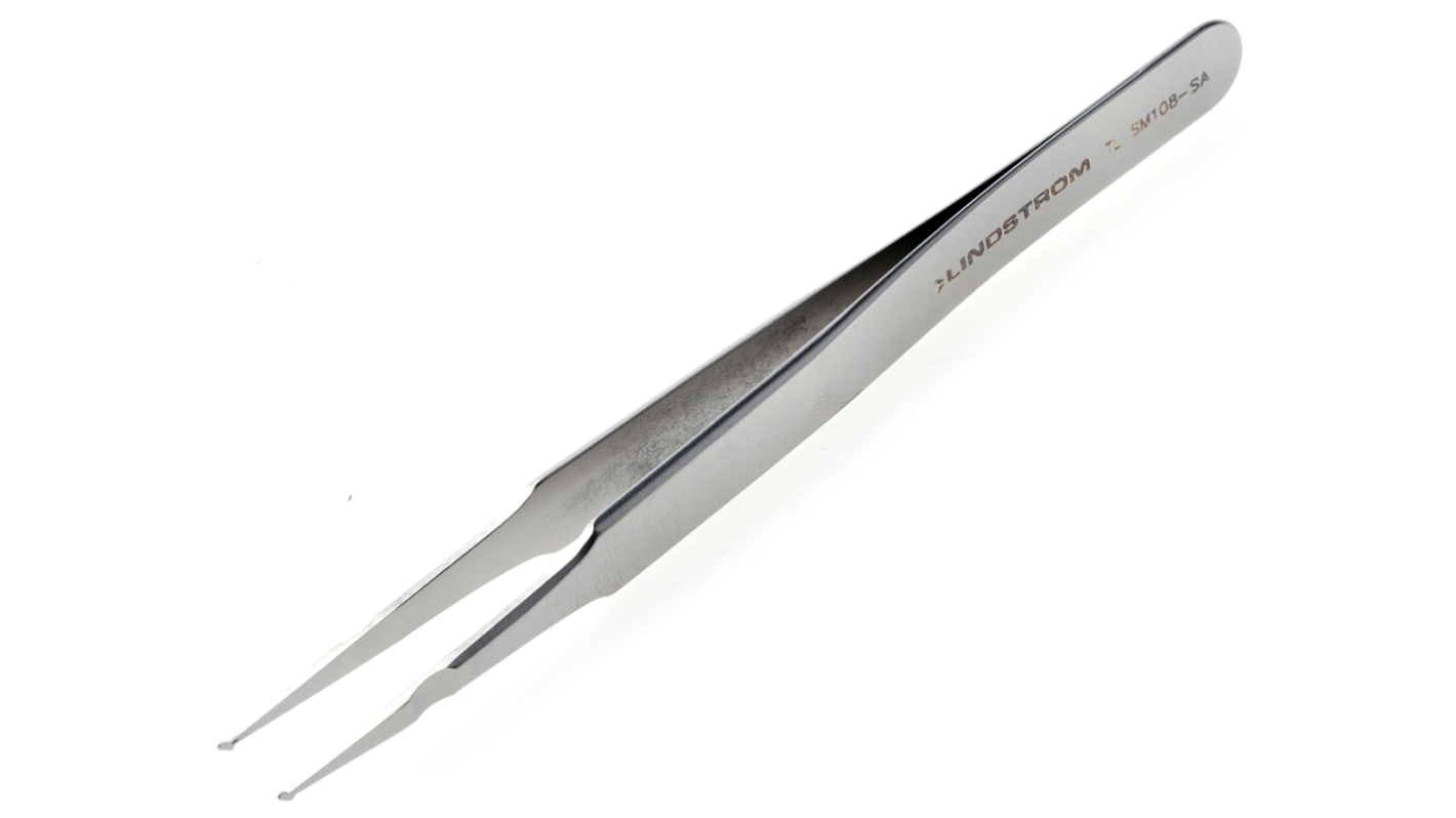 LINDSTRÖM Edelstahl Pinzette, 120 mm, Spitze Abgerundet Antimagnetisch ESD-sicher