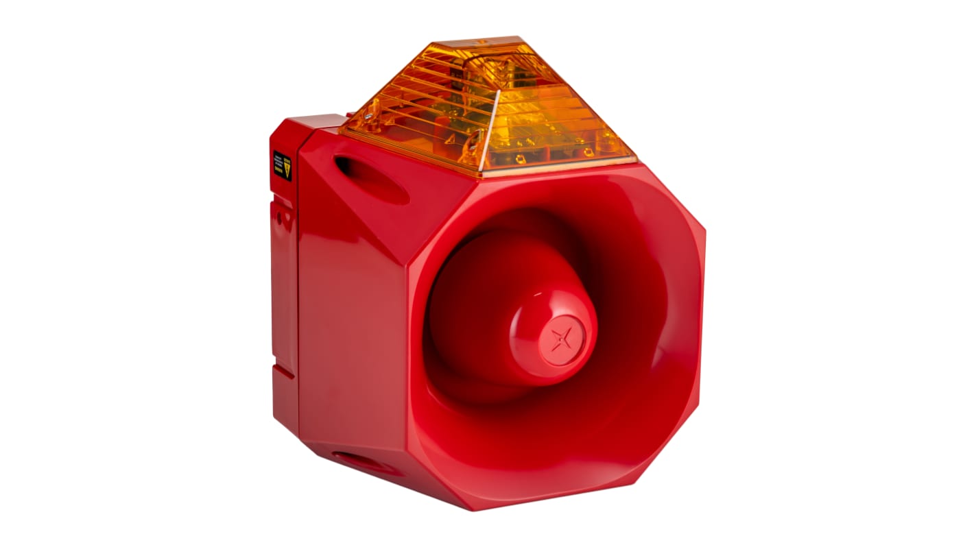 Eaton Amber Sounder Beacon, 110 → 230 V ac, IP66, Wall Mount, 120dB at 1 Metre