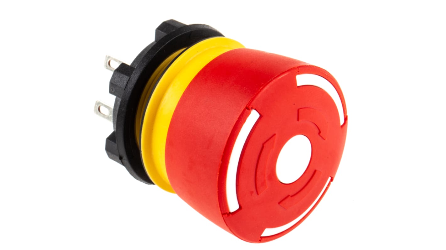 EAO Φ22.5mm急停按钮, 面板安装, 1 常开 + 1 常闭触点, 240V ac, 250V 直流, IP65, 扭曲释放, 红色