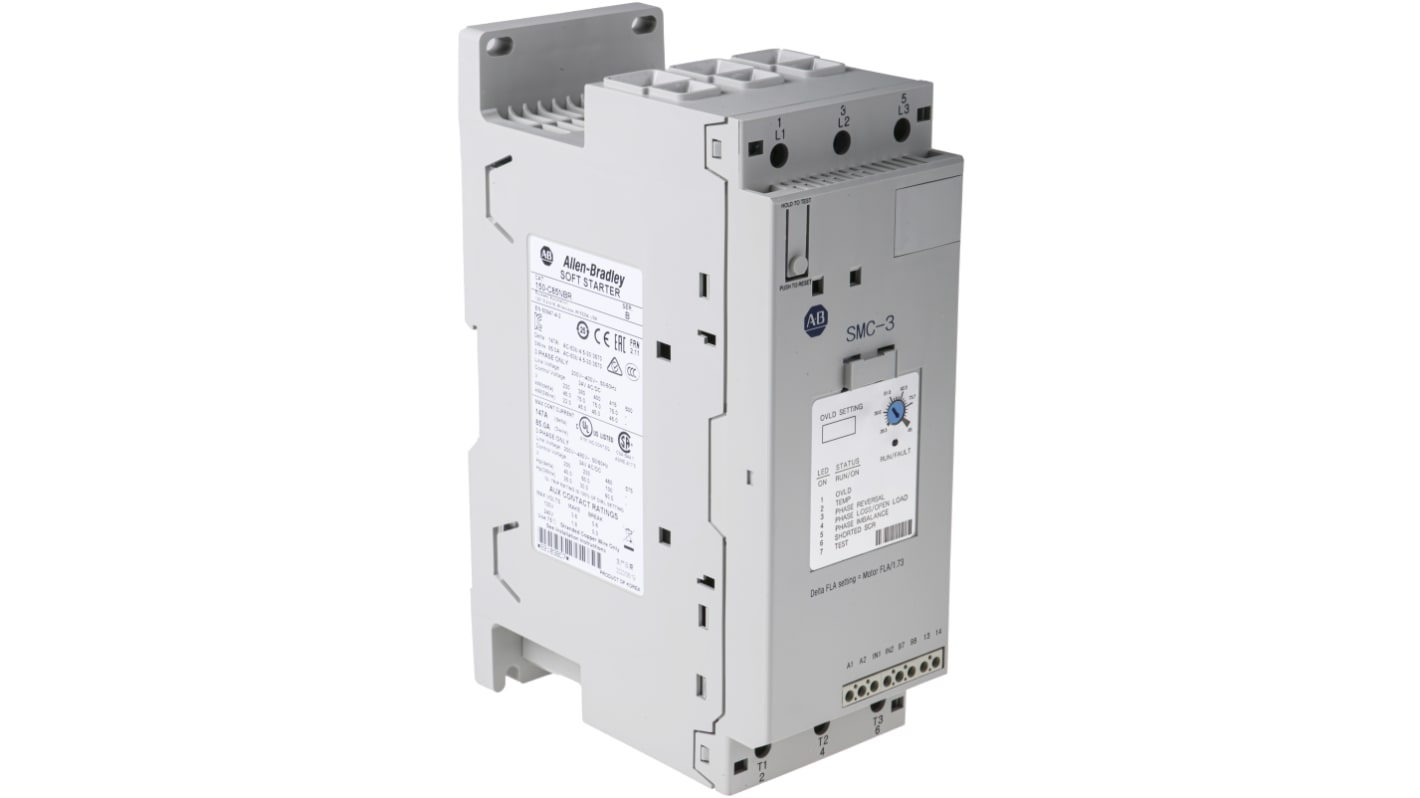 Allen Bradley Soft Starter, Soft Start, 45 kW, 460 V ac, 3 Phase, IP2X