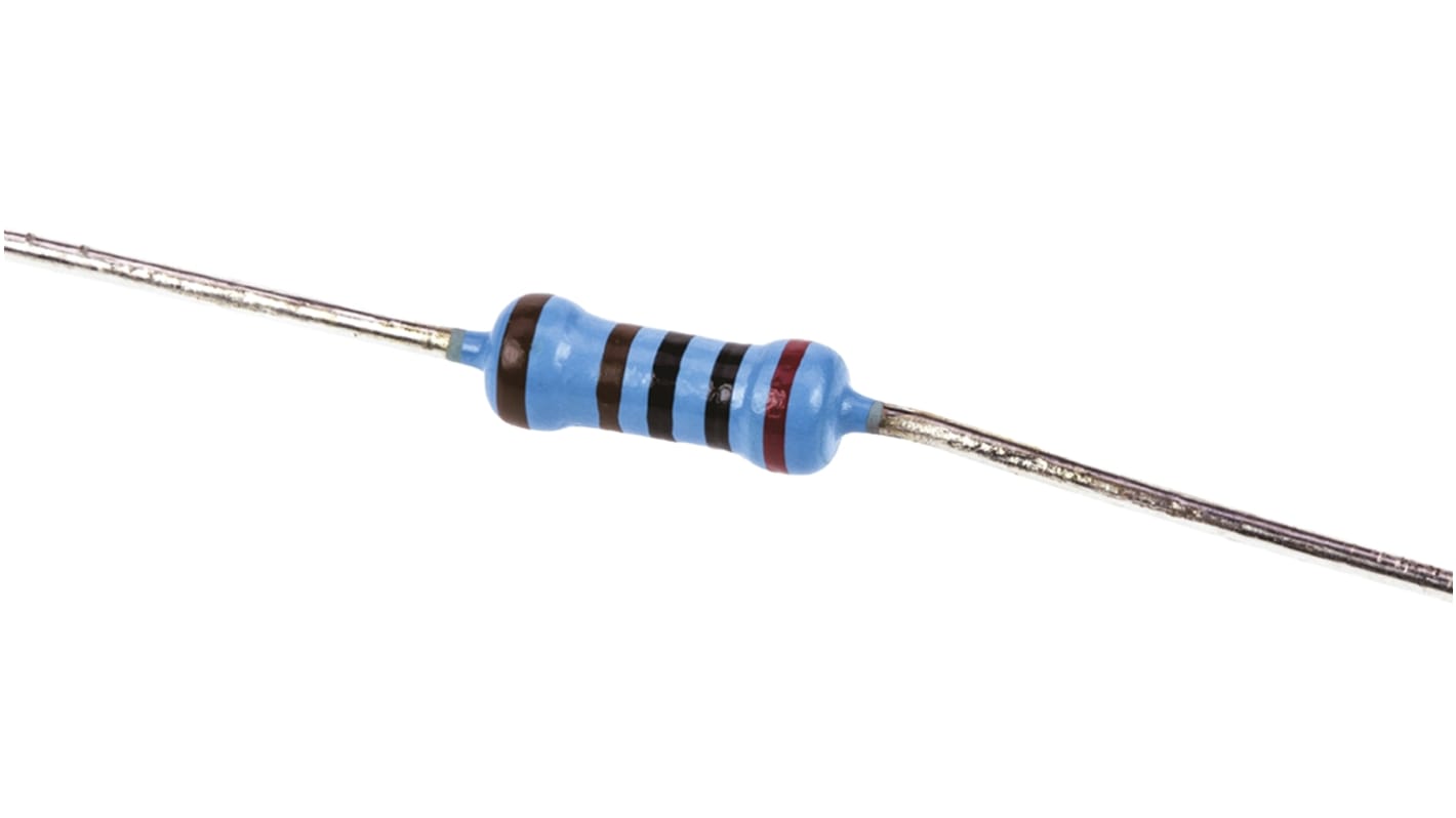 Vishay MBB0207 Series Axial Thin Film Fixed Resistor 2kΩ ±1% 0.6W ±50ppm/°C