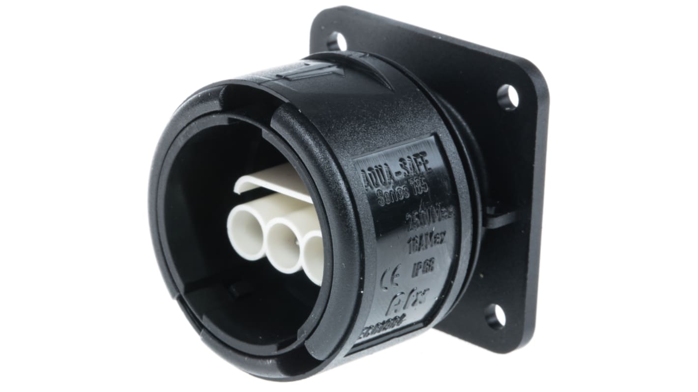 ABB IEC连接器插头, 3极, 16A, 250V, 面板安装, 螺钉端接, IP68