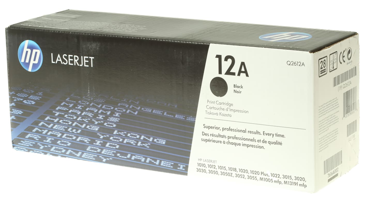Hewlett Packard Q2612A Toner Schwarz für Hewlett Packard Drucker, 2000 Seitenertrag (ca.)