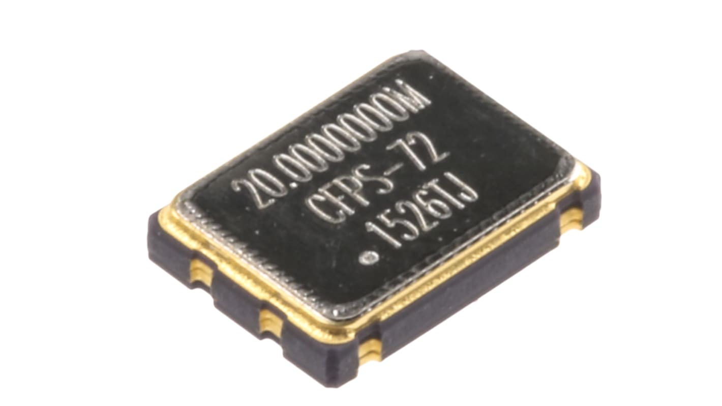 IQD, 20MHz XO Oscillator, ±50ppm HCMOS, TTL, 4-Pin SMD LFSPXO018032 831018032