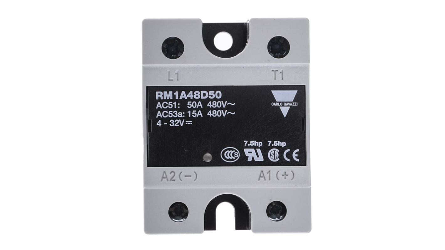 Carlo Gavazzi Tafelmontage Halbleiterrelais mit Nulldurchgang 530 V / 50 A eff