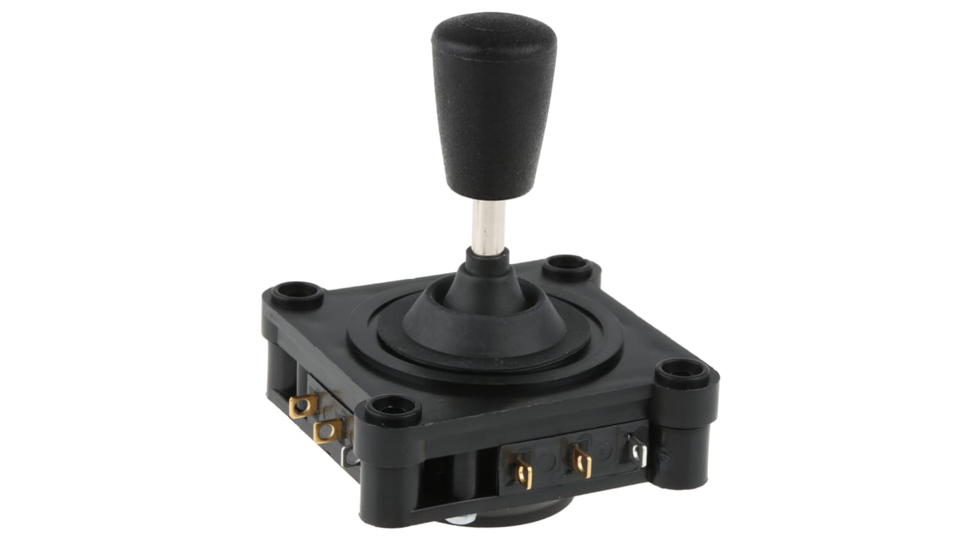 Interruptor de joystick, 2 ejes, 6 A@ 250 V ac, Soldadura, 250V ac, IP65, -20 → +50°C