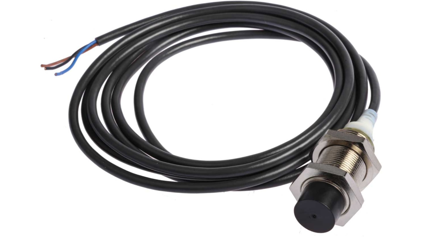 Omron Inductive Threaded Barrel Proximity Sensor, M18, 16 mm Detection, PNP NO, 12 → 24 V dc