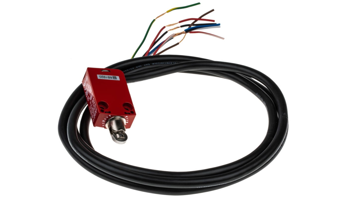 Telemecanique Sensors XCSM Series Plunger Interlock Switch, 2NC/1NO, IP67, IP68, Metal Housing