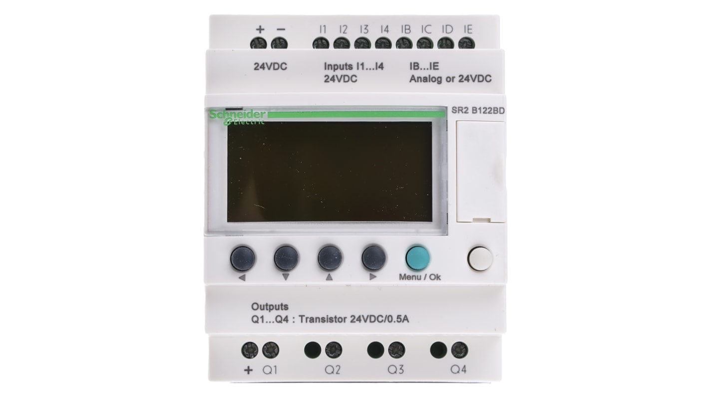 Schneider Electric Zelio Logic Series Logic Module, 24 V dc Supply, Transistor Output, 8-Input, Analogue, Discrete Input