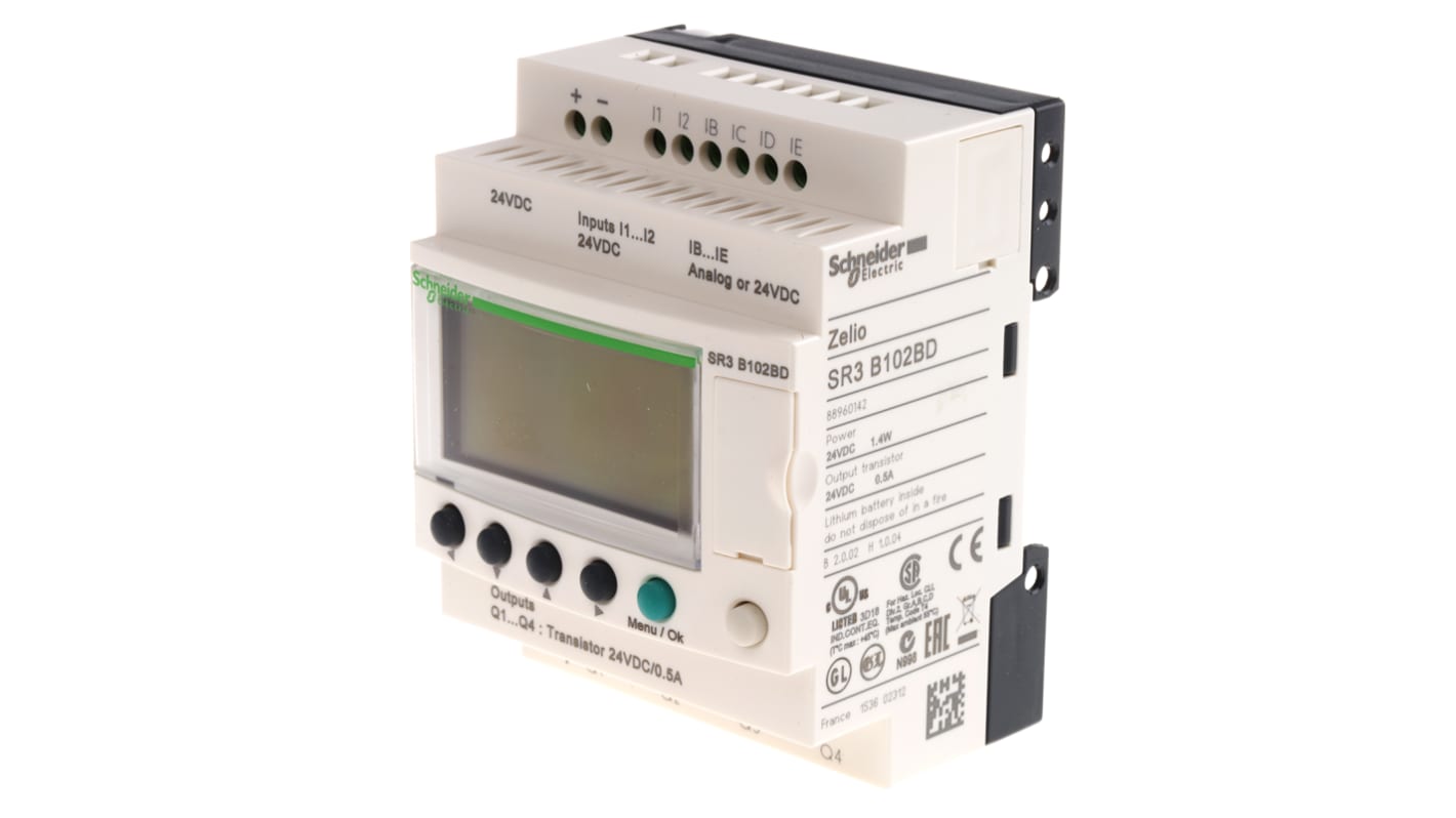 Schneider Electric Zelio Logic Series Logic Module, 24 V dc Supply, Transistor Output, 6-Input, Analogue, Discrete Input
