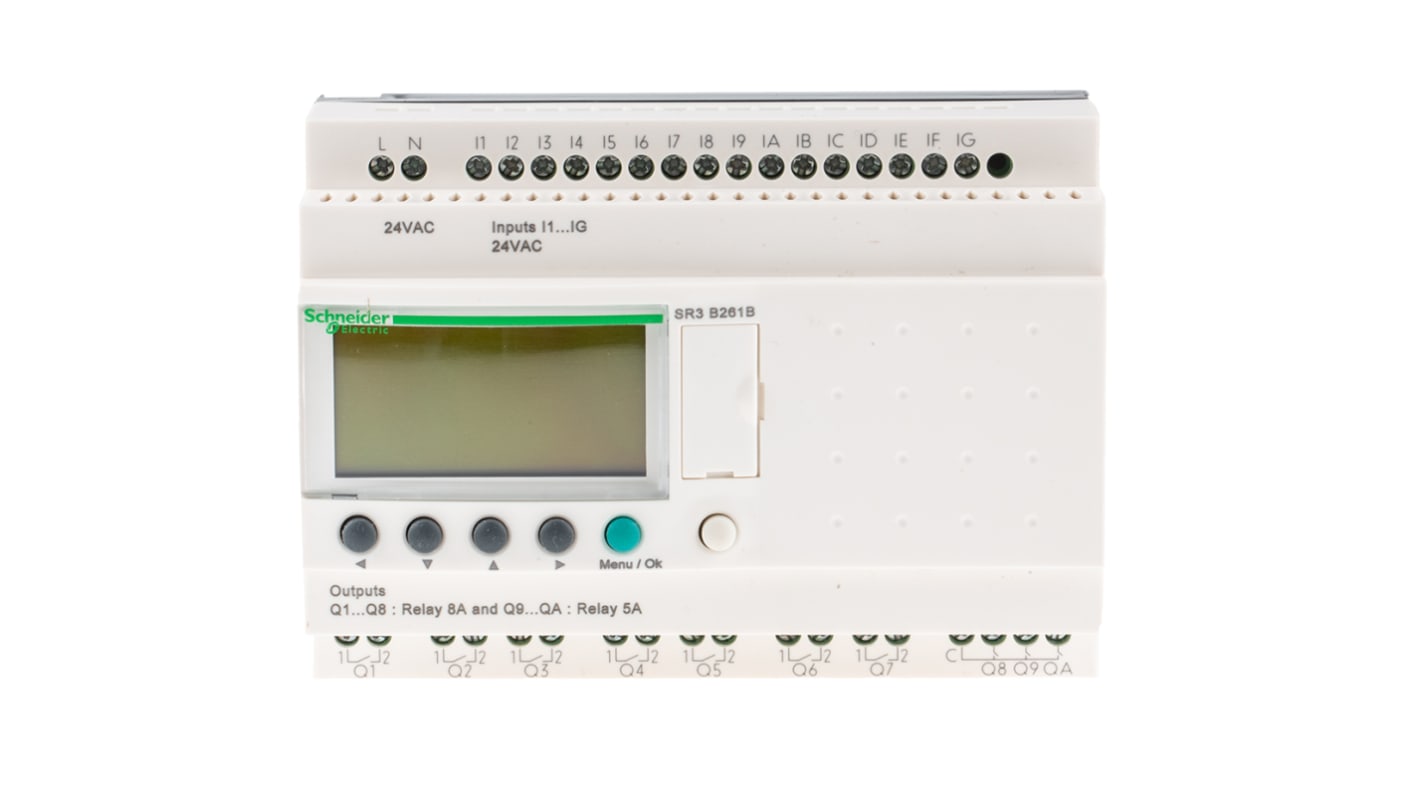 Schneider Electric Zelio Logic Series Logic Module, 24 V ac Supply, Relay Output, 16-Input, Discrete Input