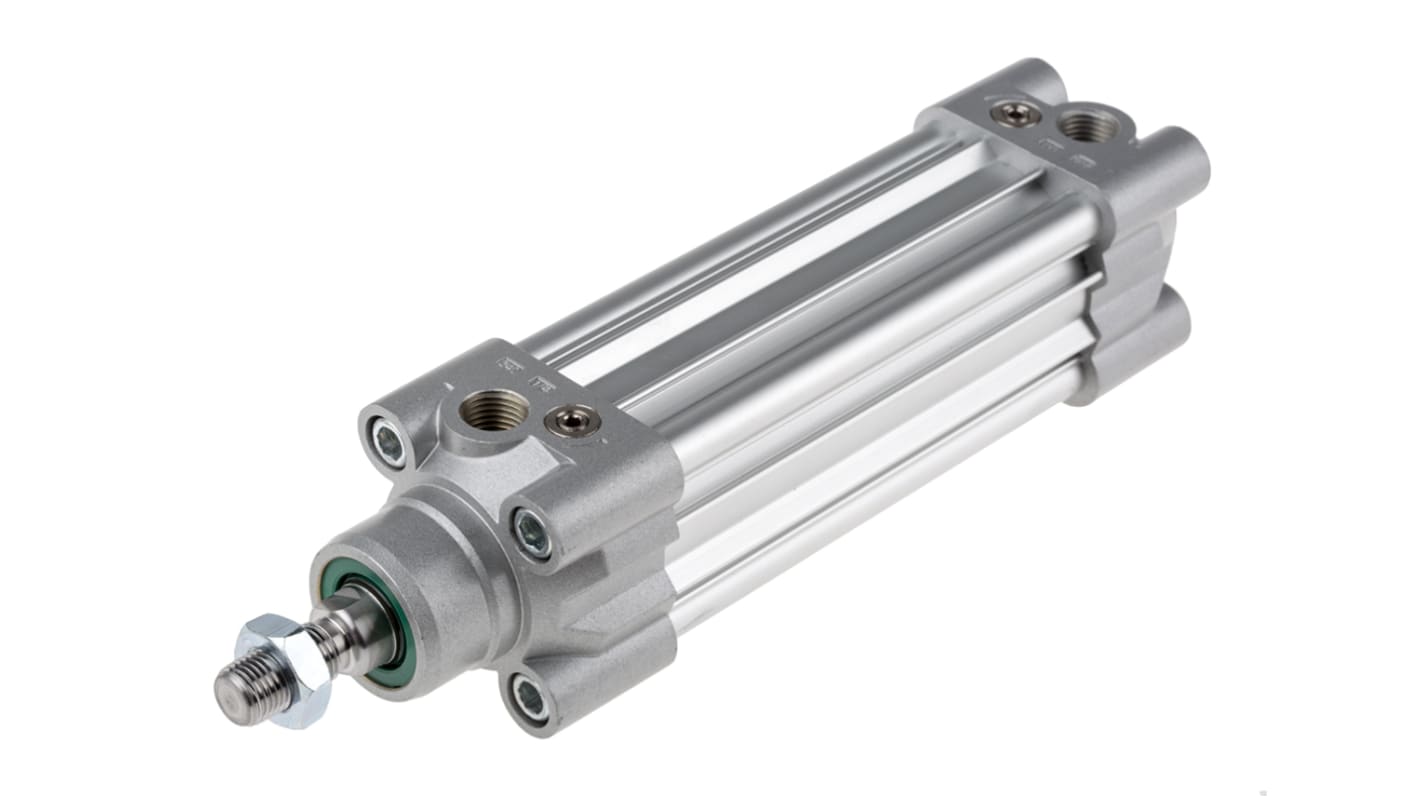 RS PRO Pneumatic Piston Rod Cylinder - 40mm Bore, 80mm Stroke, CDEM Series, Double Acting