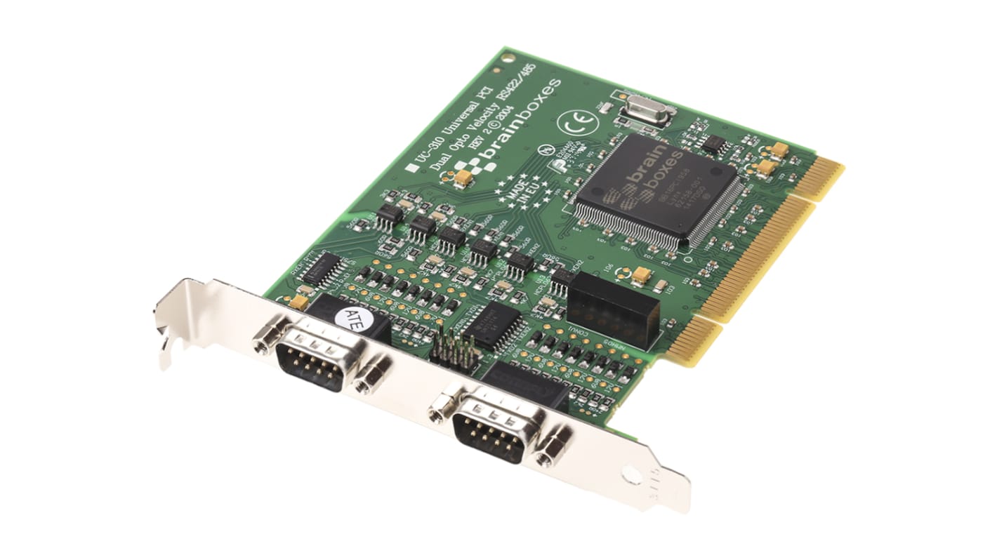 Brainboxes 串口卡, PCI总线, 2端口, 串行接口, RS422, RS485端口