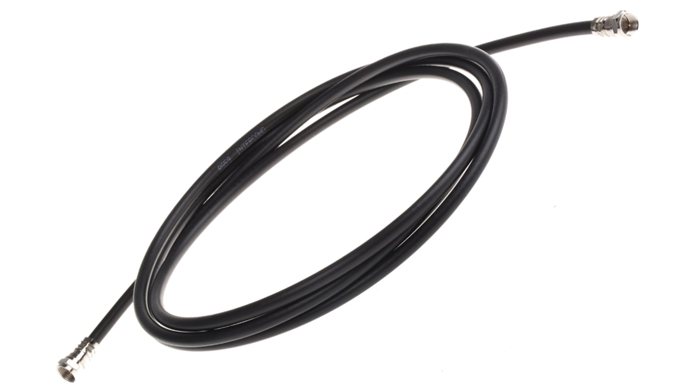 Radiall Male F Type to Male F Type, 2m, RG59 Coaxial, Terminated75 Ω