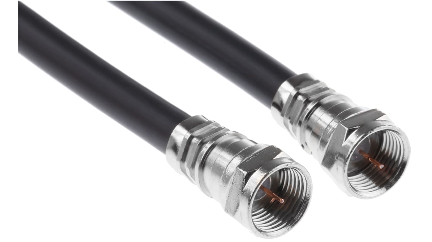 Radiall Male F Type to Male F Type, 3m, RG59 Coaxial, Terminated75 Ω