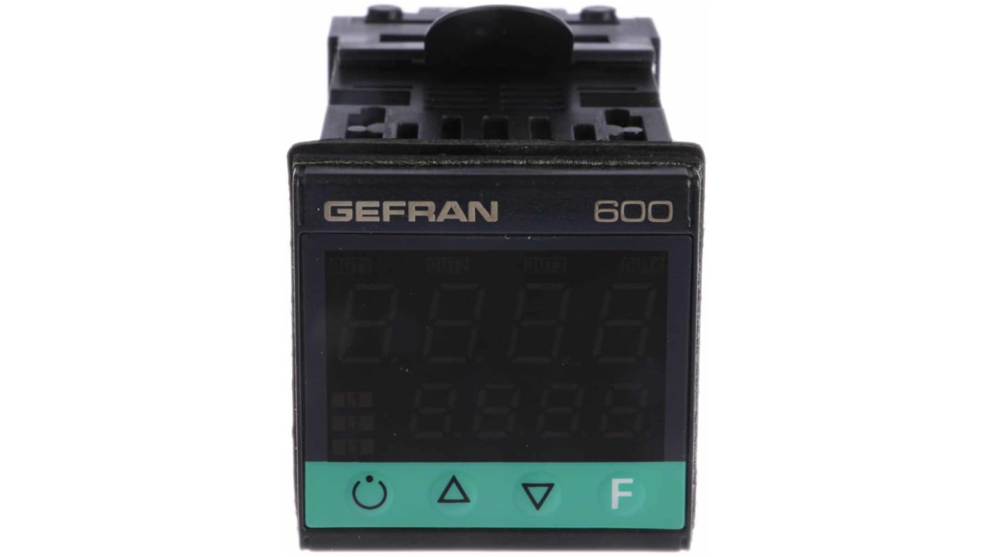 Gefran 600 PID Temperature Controller, 48 x 48 (1/16 DIN)mm, 3 Output Relay, 100 V ac, 240 V ac Supply Voltage ON/OFF