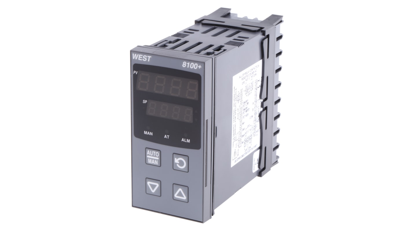 West Instruments P8100 PID Temperature Controller, 96 x 48 (1/8 DIN)mm, 1 Output Linear, 100 → 240 V ac Supply Voltage