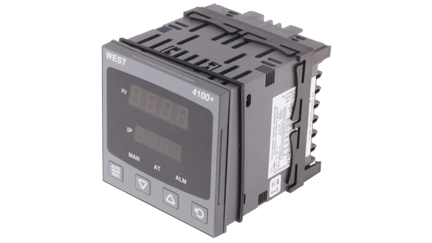 West Instruments P4100 PID Temperature Controller, 96 x 96 (1/4 DIN)mm, 1 Output Linear, 100 → 240 V ac Supply Voltage