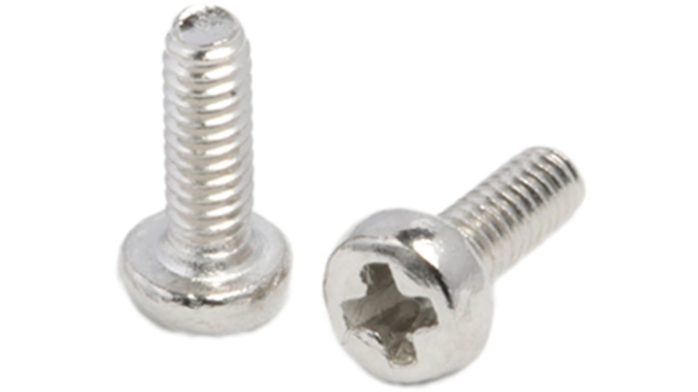 RS PRO Pozi M2 Pan Brass Machine Screws DIN 7985 x 6.0mm