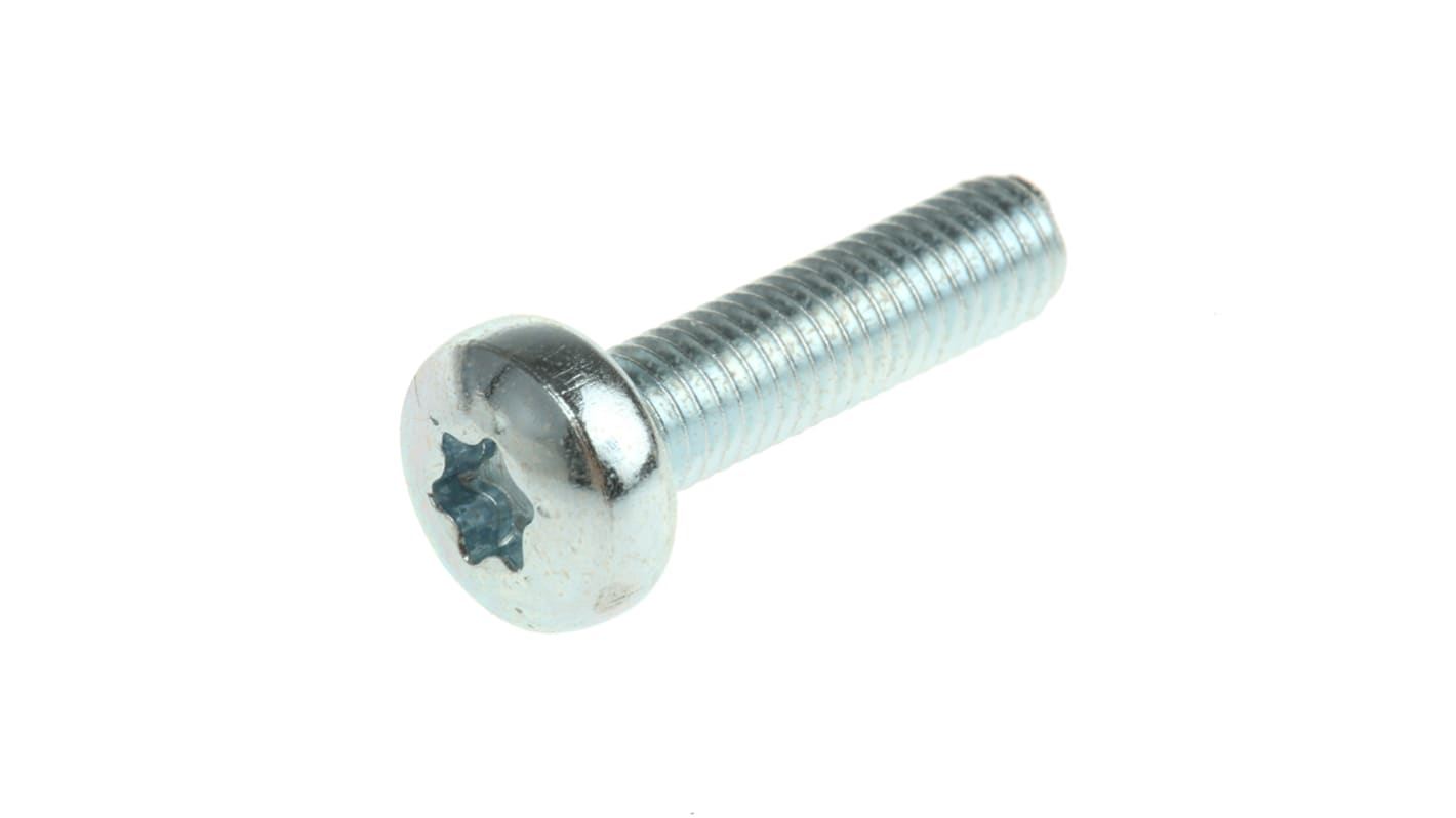 RS PRO Torx Pan Steel Machine Screws, M5x20.0mm