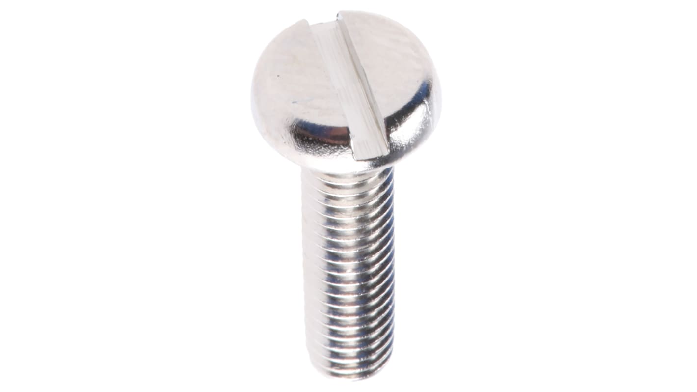 RS PRO Slot M4 Pan Brass Machine Screws DIN 85 x 16.0mm