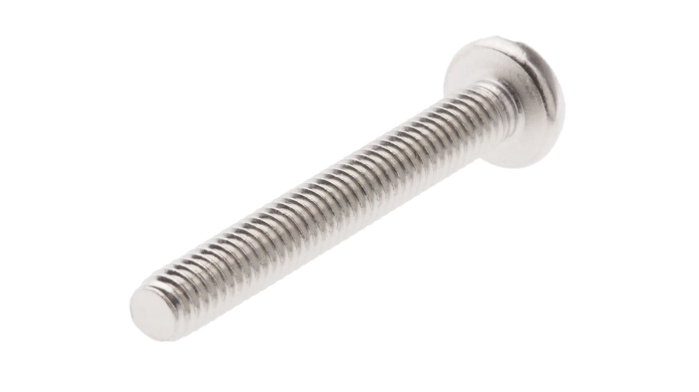 Śruby maszynowe M4 łeb z łbem walcowym soczewkowym Mosiądz długość 30.0mm skok 0.70mm