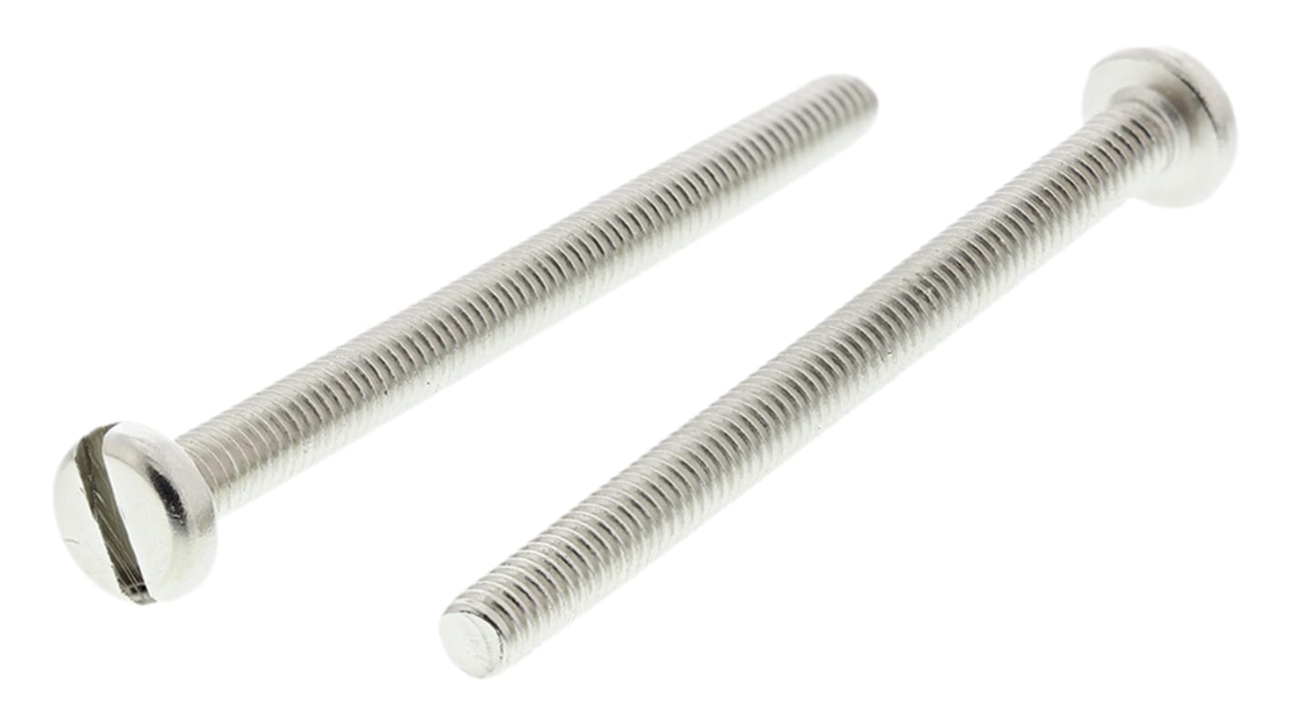 Śruba maszynowa M4 łeb z łbem walcowym soczewkowym Mosiądz długość 50mm skok 0.7mm