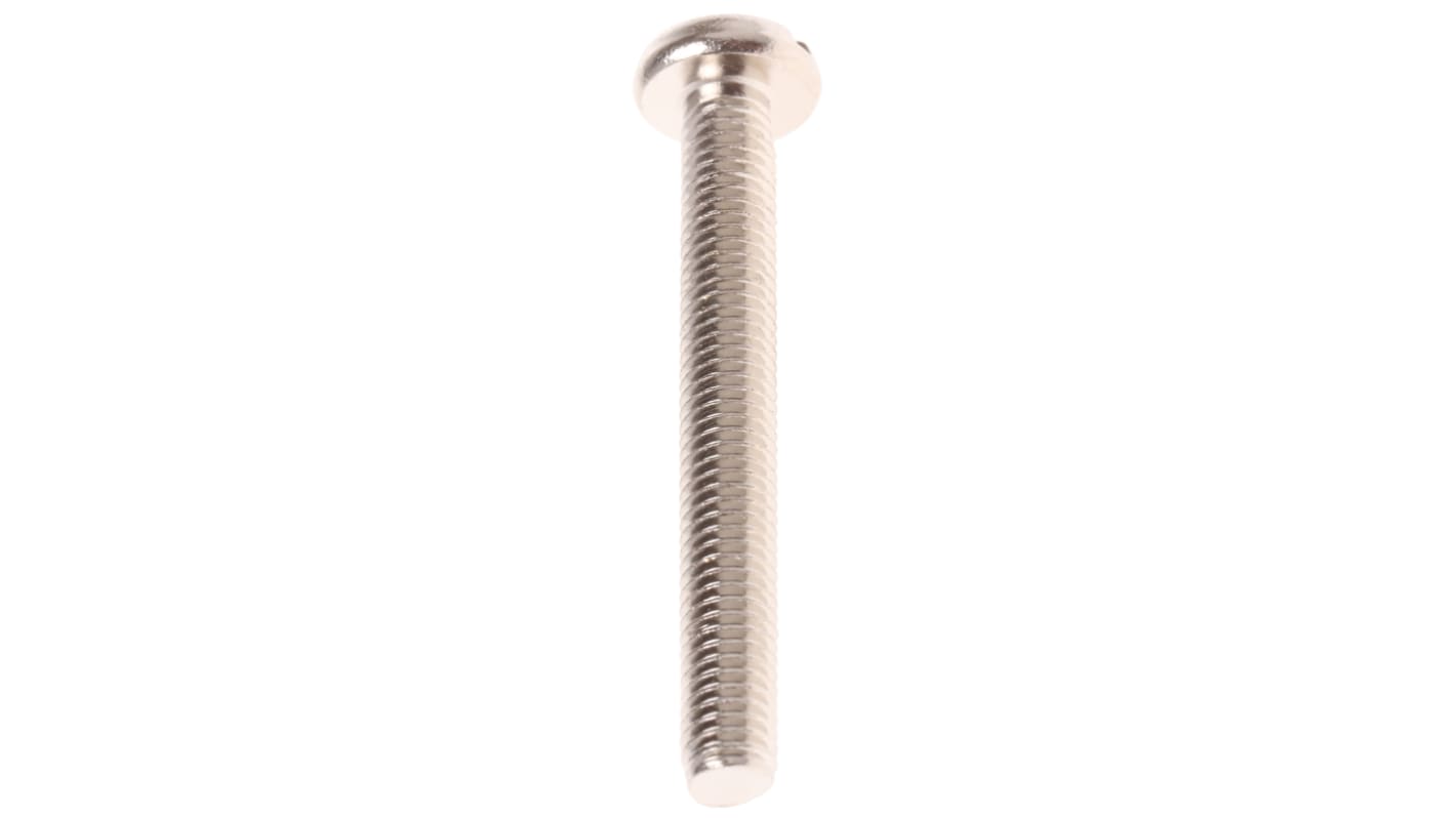 RS PRO Slot Pan Brass Machine Screws DIN 85 x 40.0mm