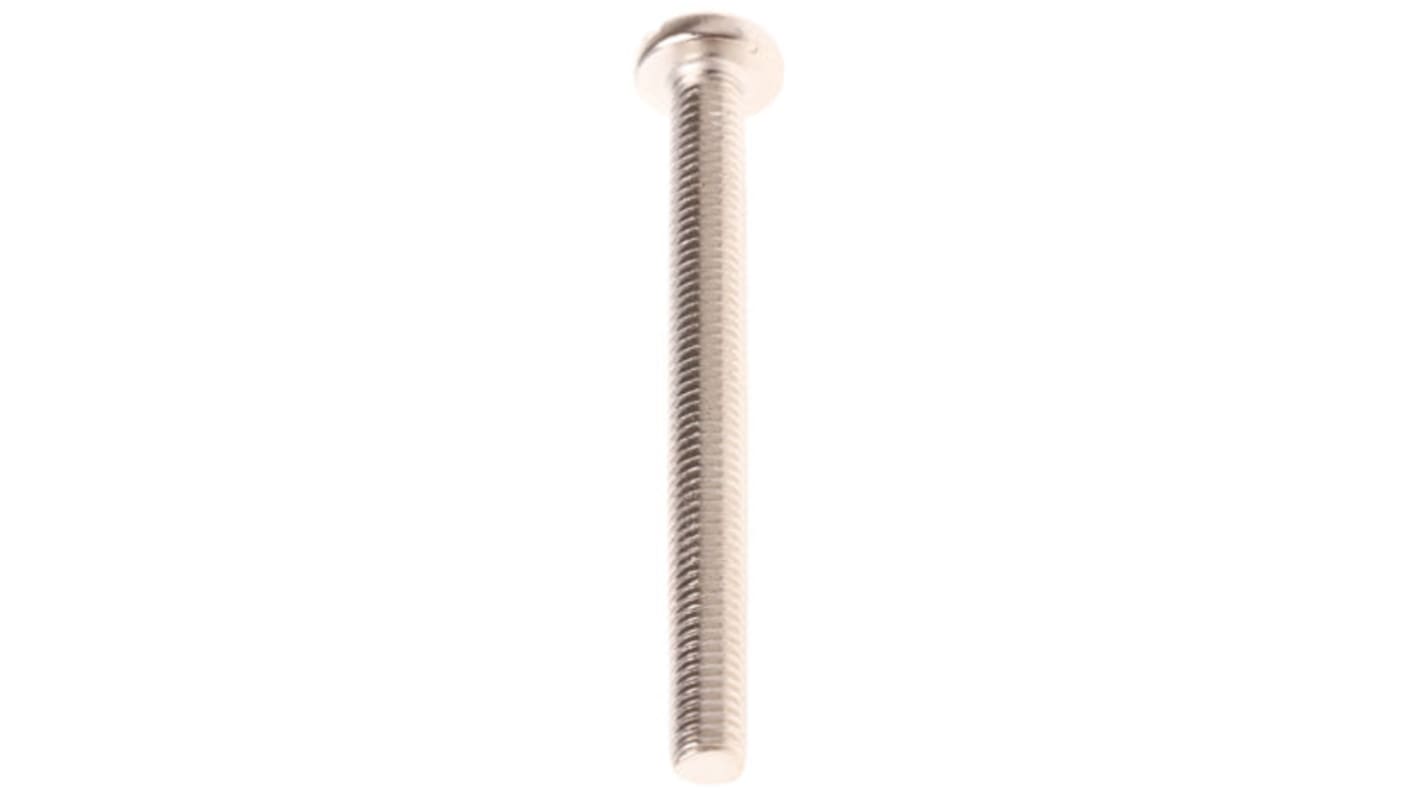 Śruba maszynowa M5 łeb z łbem walcowym soczewkowym Mosiądz długość 50.0mm skok 0.80mm