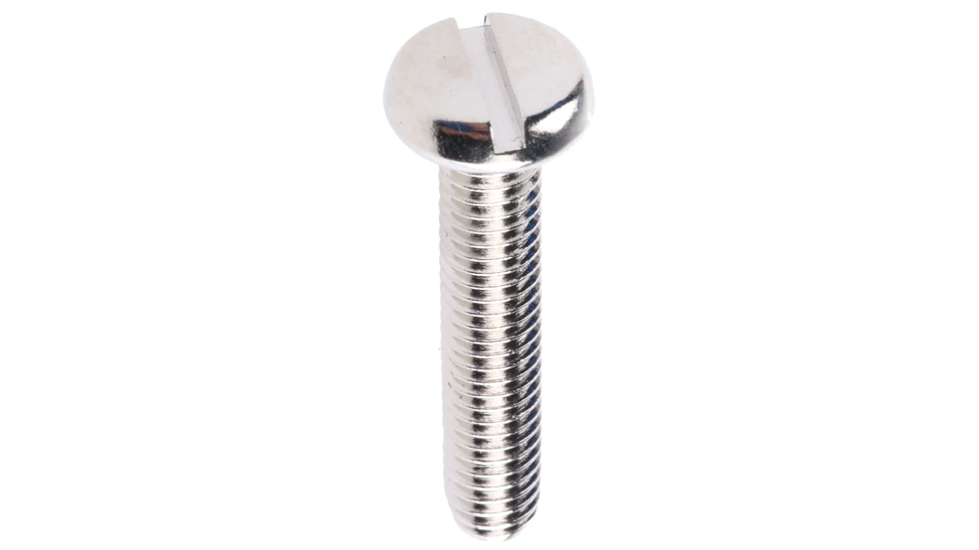 Śruba maszynowa M6 łeb z łbem walcowym soczewkowym Mosiądz długość 30.0mm skok 1.0mm