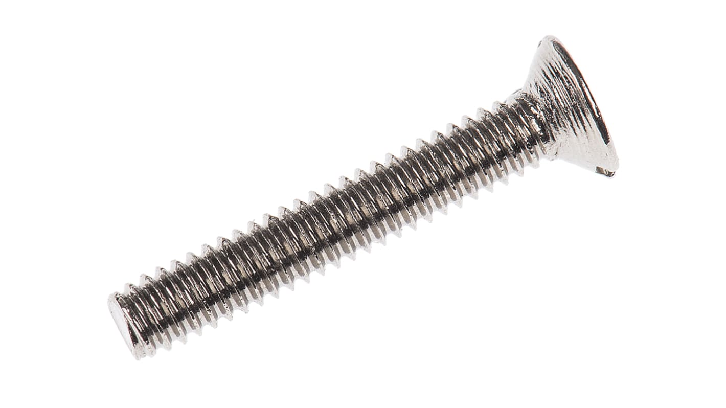 Śruby maszynowe M2 łeb z łbem stożkowym Mosiądz długość 12.0mm skok 0.40mm