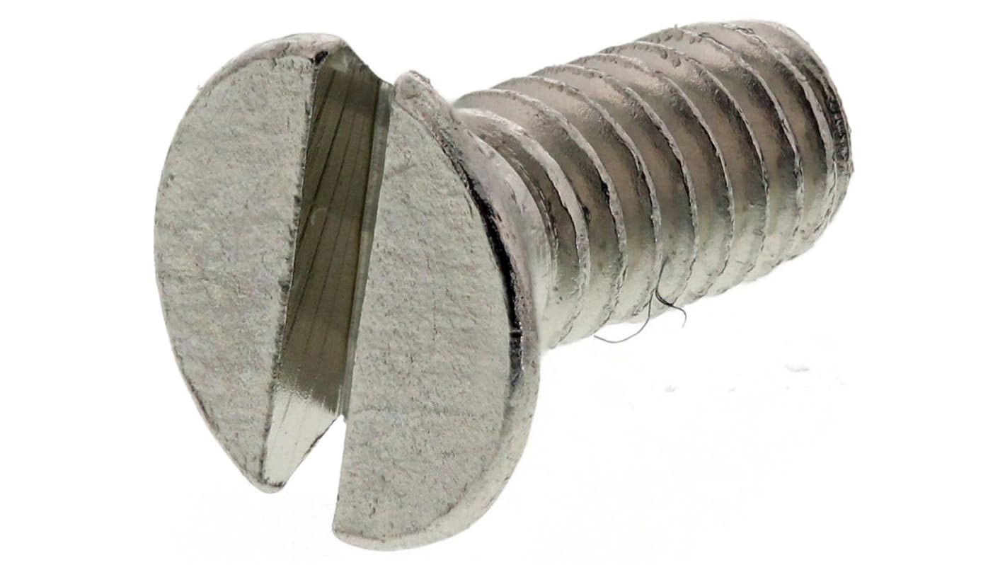 Śruby maszynowe M2.5 łeb z łbem stożkowym Mosiądz długość 6.0mm skok 0.45mm