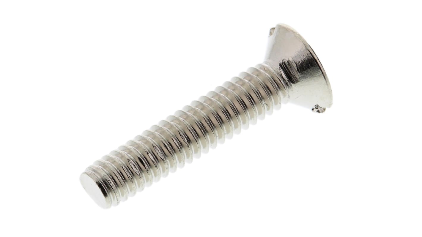 Śruba maszynowa M2.5 łeb z łbem stożkowym Mosiądz długość 12.0mm skok 0.45mm