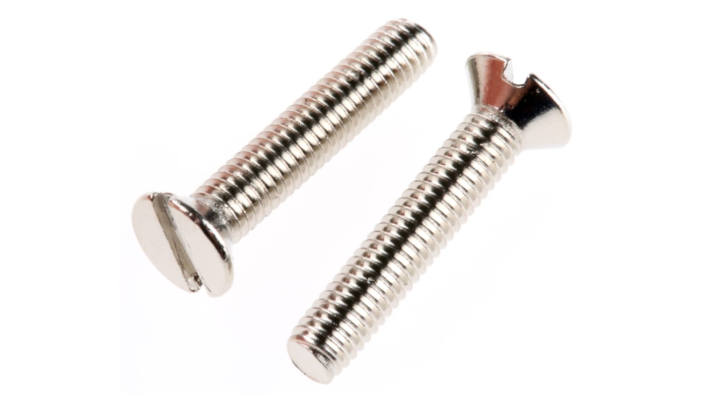 Śruby maszynowe M3 łeb z łbem stożkowym Mosiądz długość 16.0mm skok 0.50mm