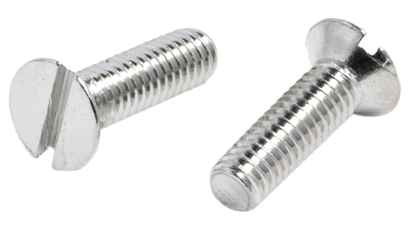 Śruba maszynowa M3.5 łeb z łbem stożkowym Mosiądz długość 12.0mm skok 0.60mm