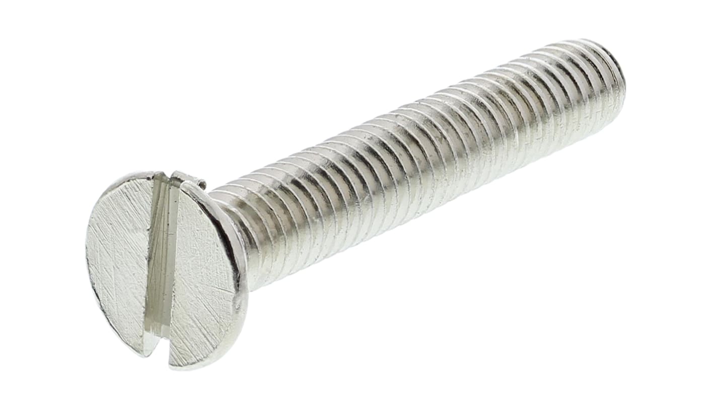 Śruba maszynowa M4 łeb z łbem stożkowym Mosiądz długość 25.0mm skok 0.70mm