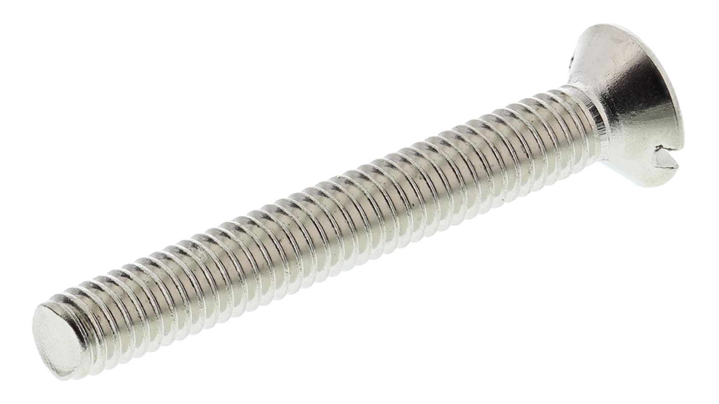 Śruby maszynowe M4 łeb z łbem stożkowym Mosiądz długość 30.0mm skok 0.70mm