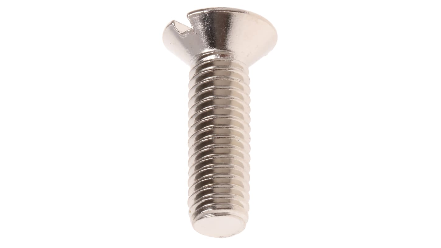 Śruba maszynowa M6 łeb z łbem stożkowym Mosiądz długość 20mm skok 1mm